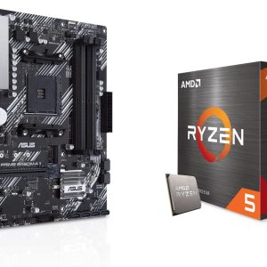 INLAND Micro Center AMD Ryzen 5 5500 6-Core, 12-Thread Unlocked Desktop Processor Bundle with ASUS Prime B450M-A II AMD AM4 (Ryzen 5000, 3rd/2nd/1st Gen Ryzen) Micro ATX Motherboard